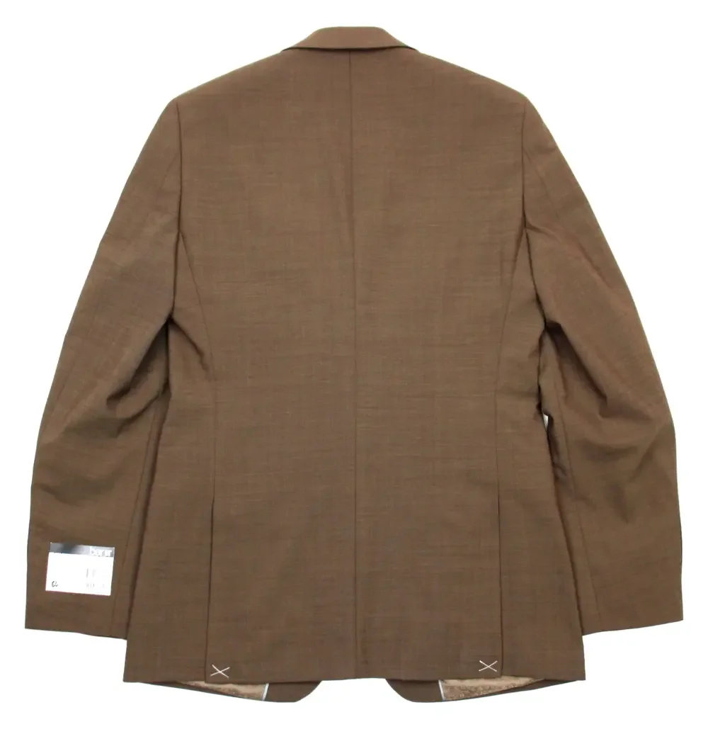 Bar III Suit Jacket 40 L Mens Slim Fit Solid Rust Brown Stretch Wool Two Button